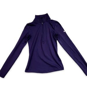 NIKE DRI-FIT Long Sleeve Pullover Jacket Dark Purple Women’s Small 803145-524